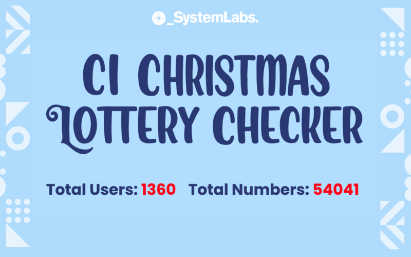 SystemLabs’ CI Island Lottery Checker Web App Used to Check Over 50,000 Numbers